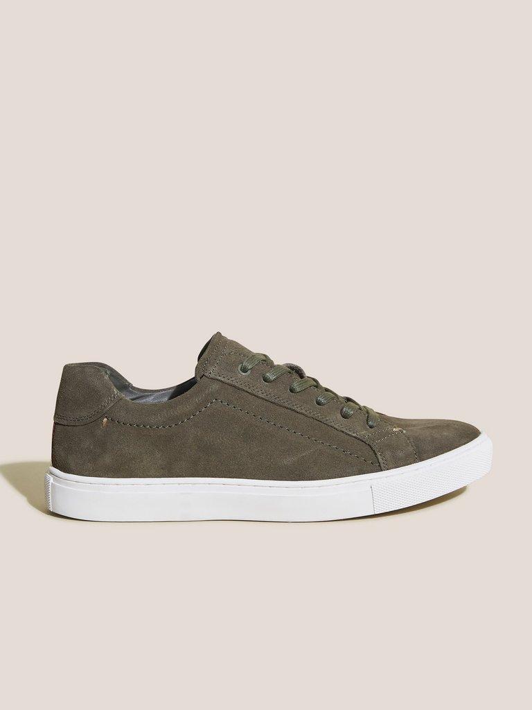 Woody Leather Trainer in KHAKI GREEN