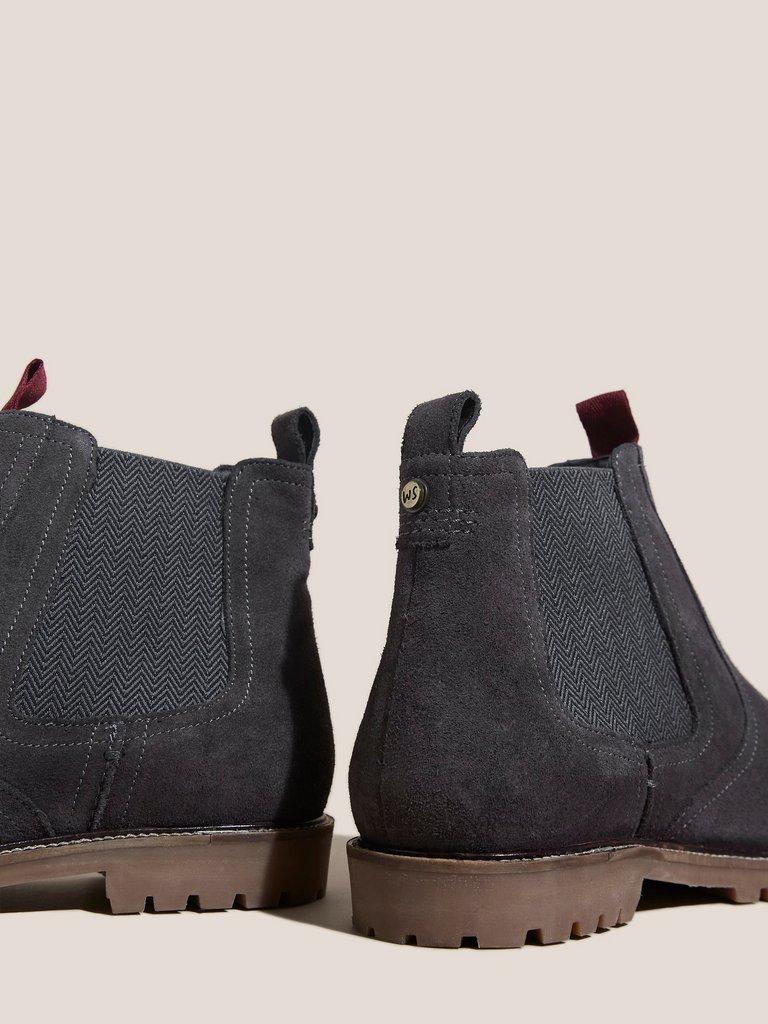 Arthur Leather Chelsea Boot in DUS GREY - FLAT BACK