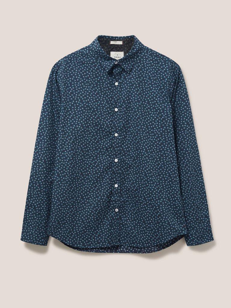 Party Geo Printed Shirt in DARK NAVY - FLAT FRONT