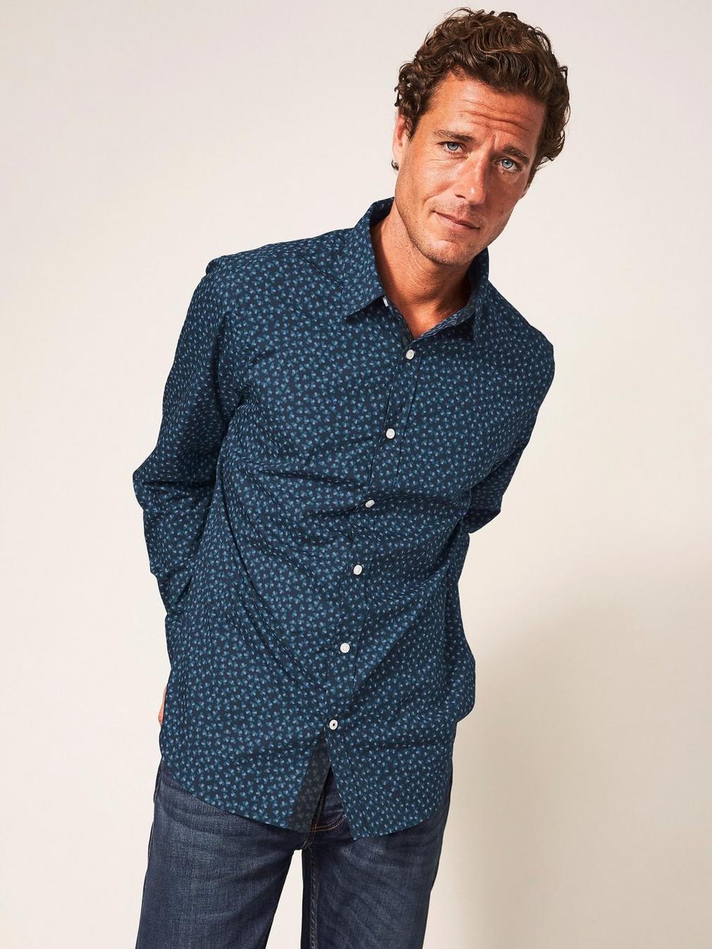 Party Geo Printed Shirt in DARK NAVY - LIFESTYLE