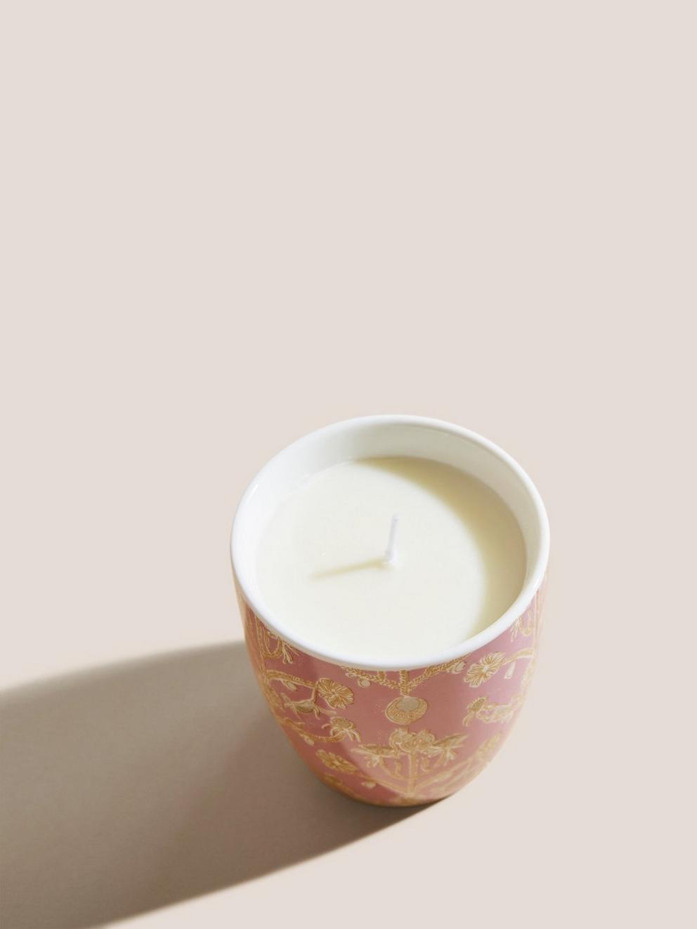 Candelabra Print Candle in PINK MLT - FLAT DETAIL