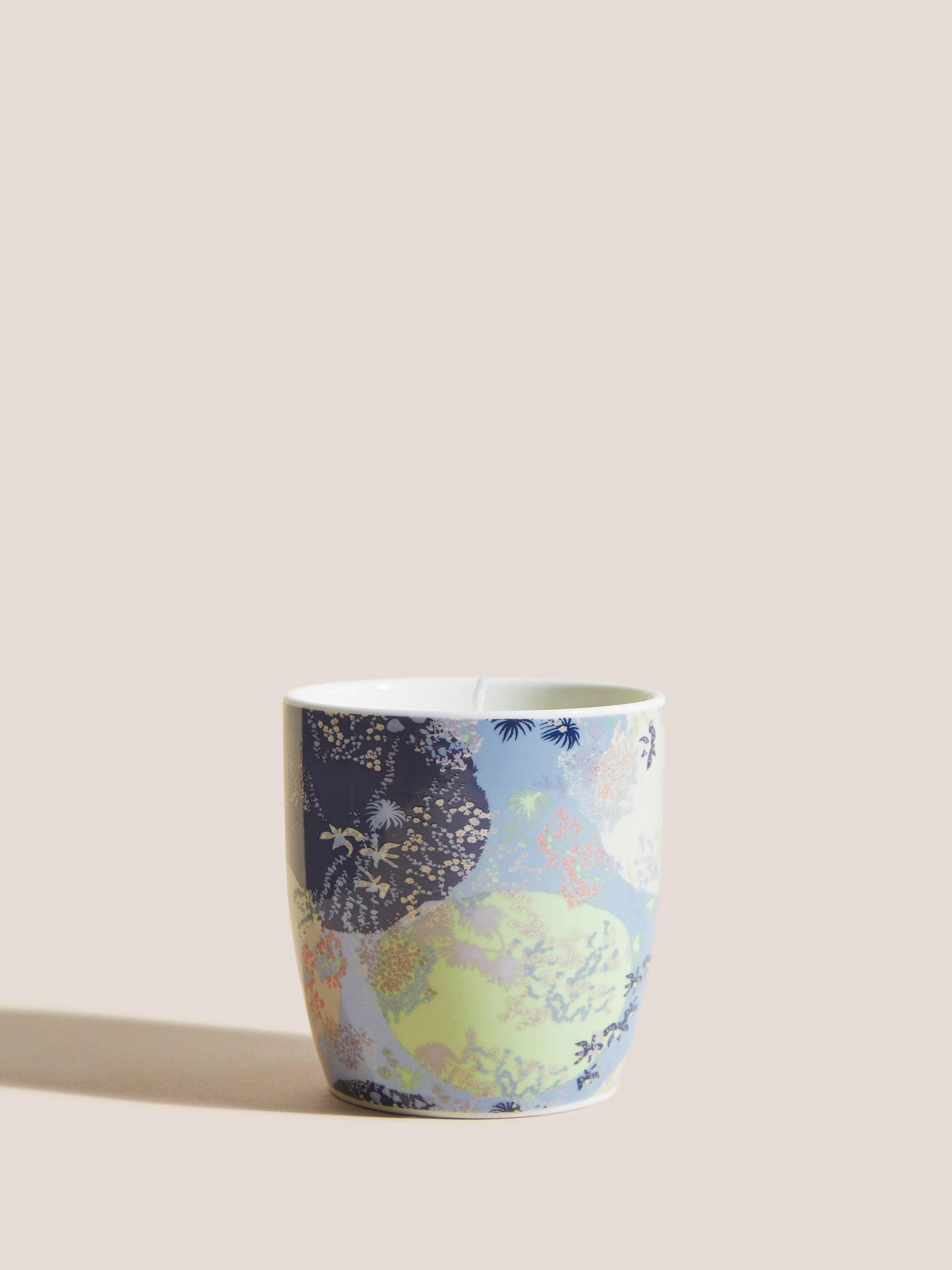 Circle Moons Candle in BLUE MLT - FLAT FRONT