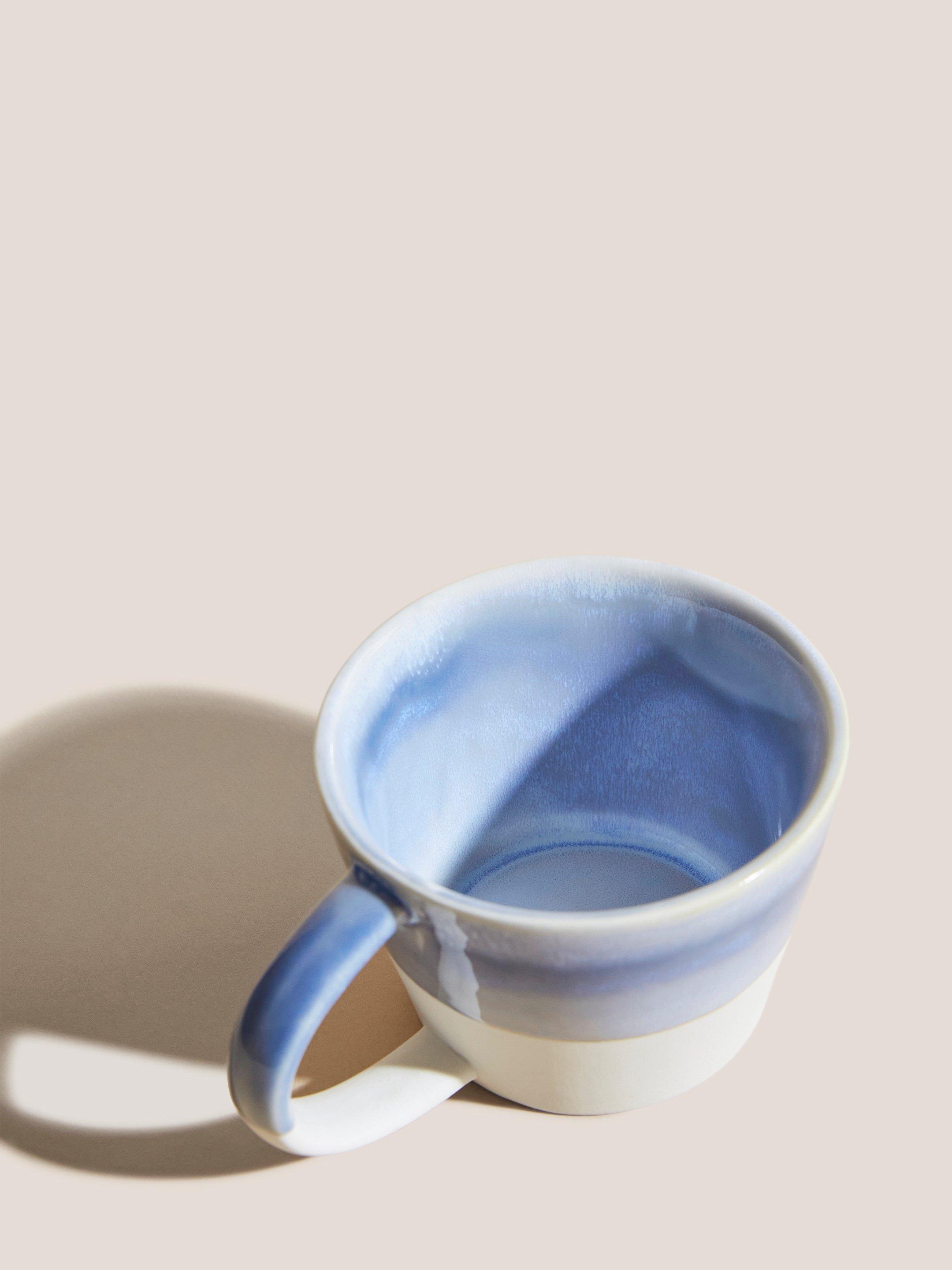 Dipped Glaze Mug in BLUE MLT - FLAT DETAIL