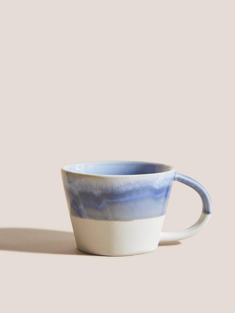Dipped Glaze Mug in BLUE MLT - FLAT FRONT