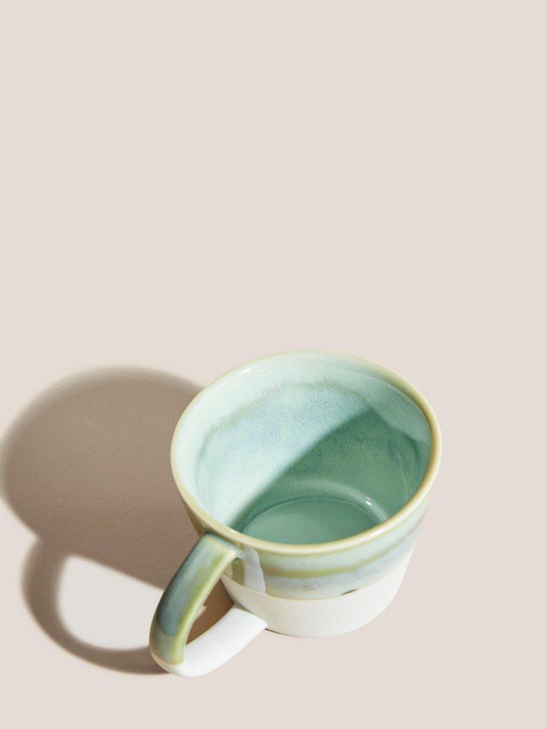 Dipped Glaze Mug in GREEN PLAIN - FLAT DETAIL