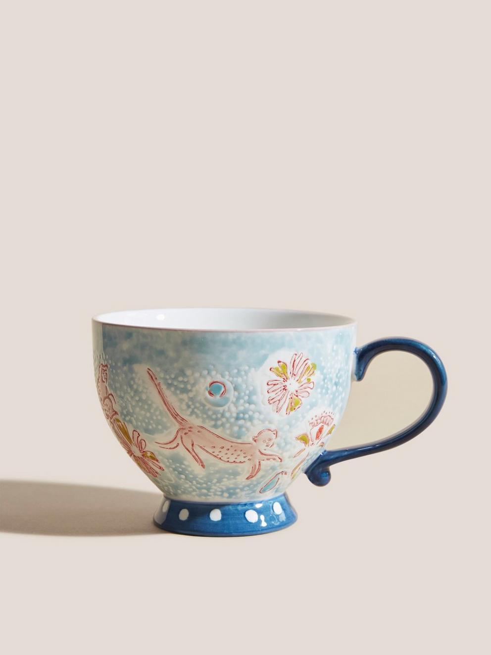 Favourite Wonderland Tea Cup in BLUE MLT - FLAT FRONT