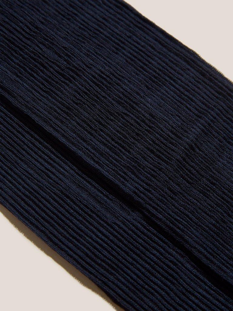 Ribbed Tights in DARK NAVY - FLAT DETAIL
