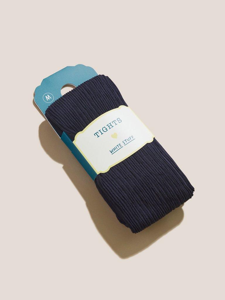 Ribbed Tights in DARK NAVY - FLAT FRONT