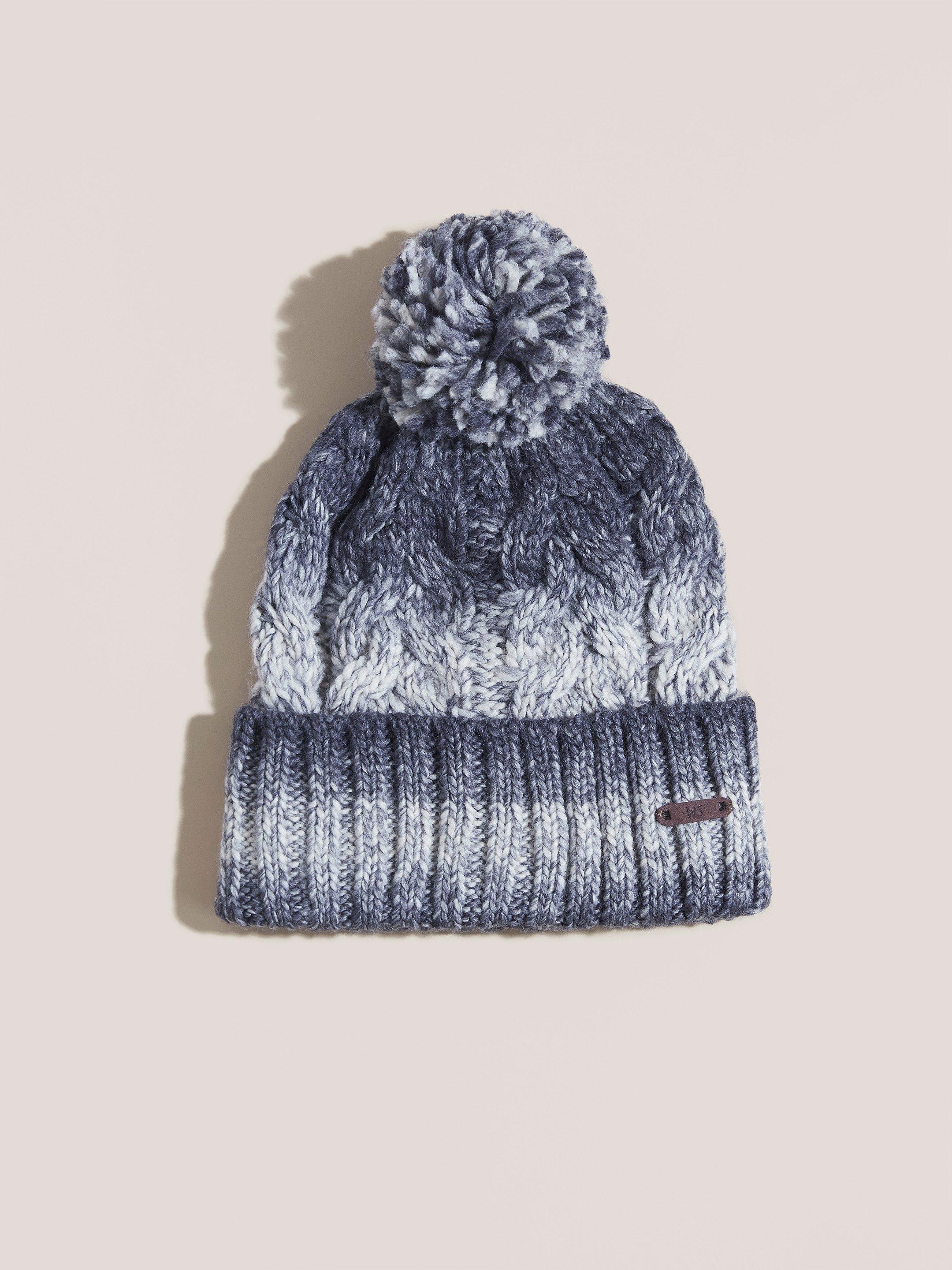 Marled Hat in BLUE MLT - FLAT FRONT