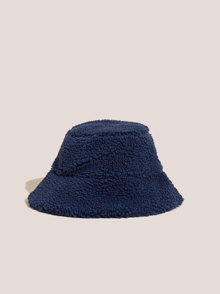 Borg Reversible Bucket Hat in DARK NAVY - FLAT FRONT
