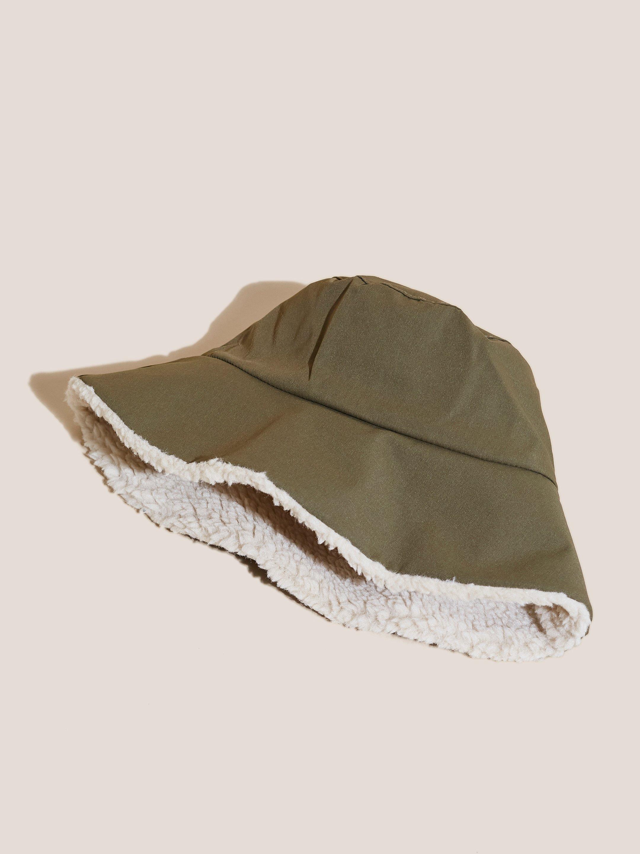 Borg Reversible Bucket Hat in NAT MLT - FLAT BACK