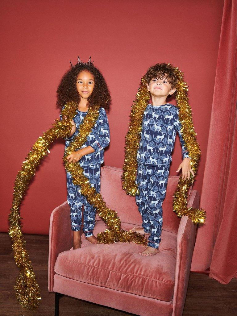Kids Christmas Family PJ Set in NAVY MULTI - MIXED