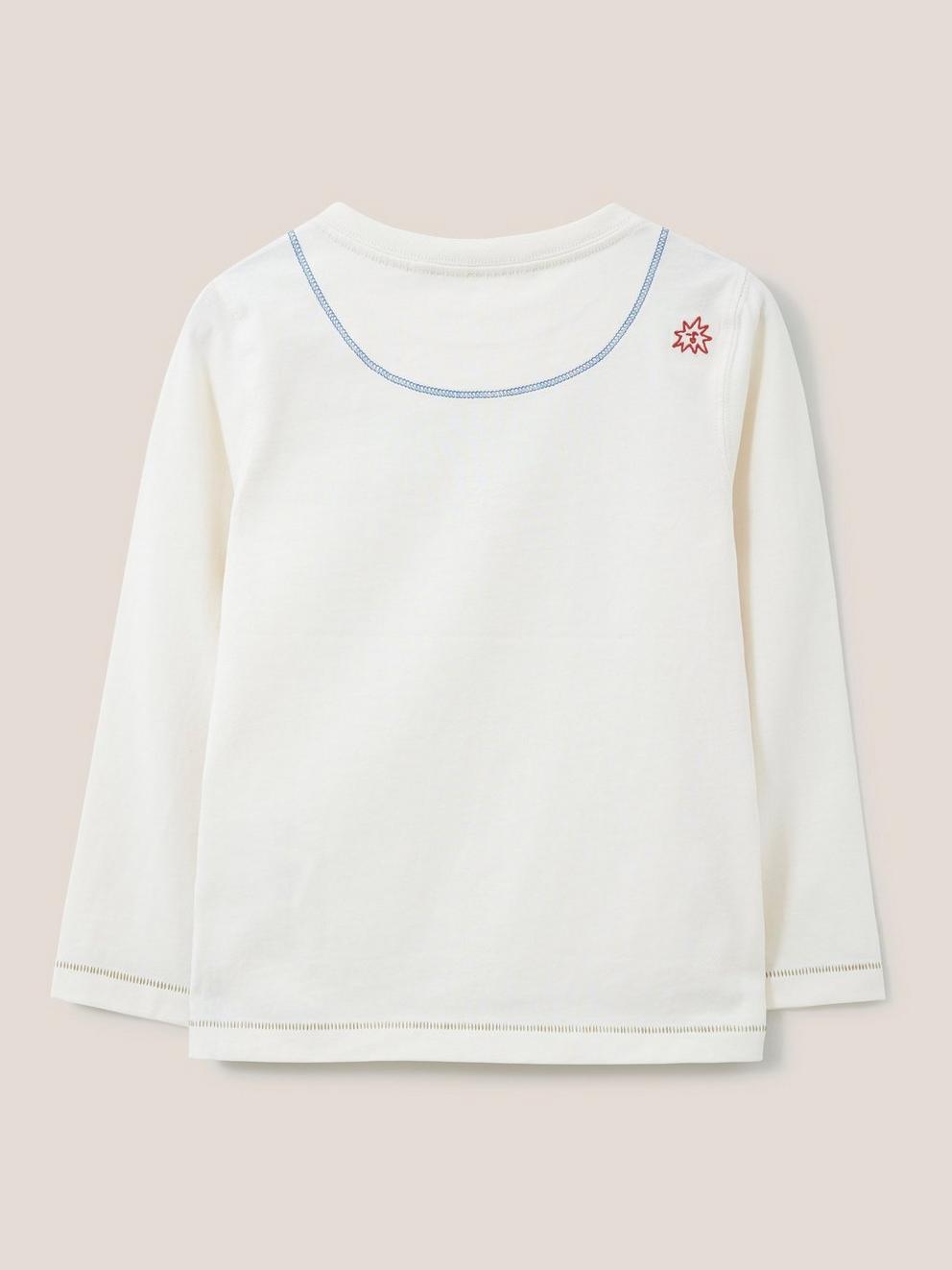 Alex Long Sleeve Graphic Tee in IVORY MLT - FLAT BACK