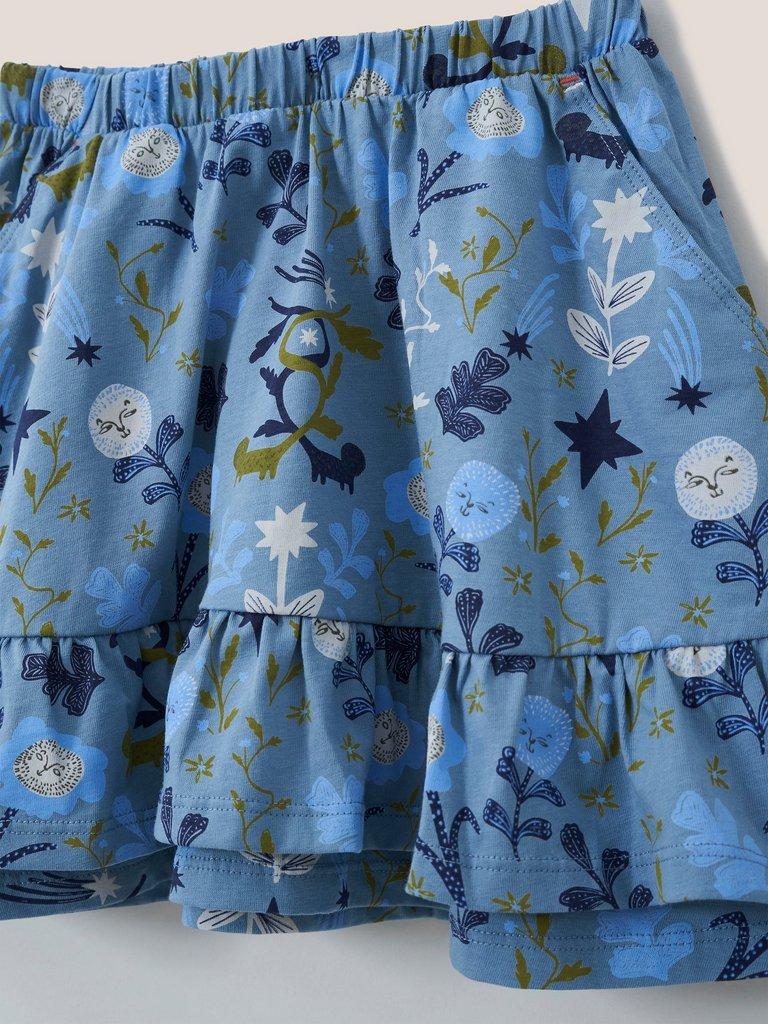Sia Jersey Print Skirt in BLUE MLT - FLAT DETAIL