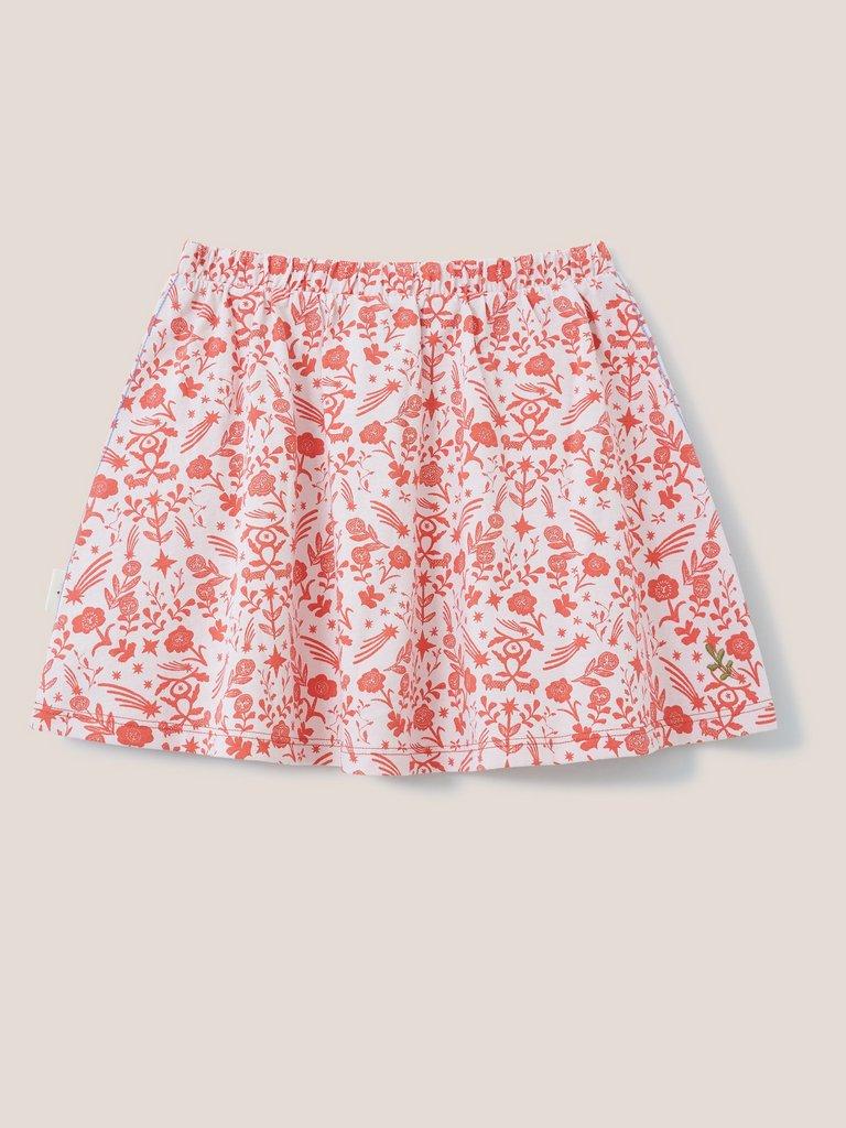Printed Jersey Skirt in PINK MLT - FLAT BACK