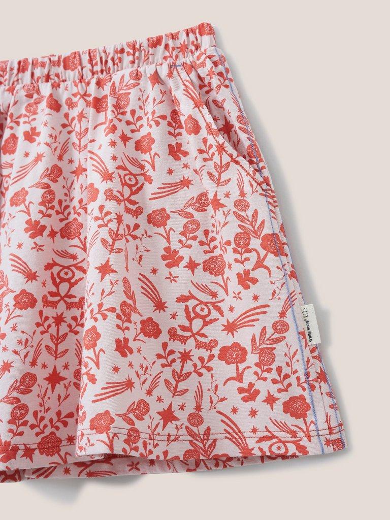 Printed Jersey Skirt in PINK MLT - FLAT DETAIL