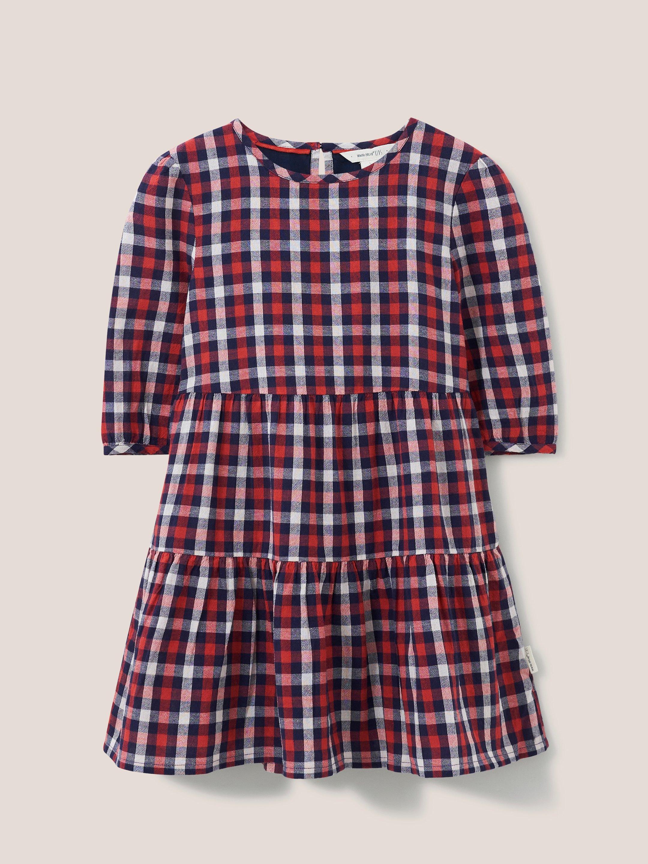 Chloe Gingham Dress in PINK MLT - FLAT FRONT