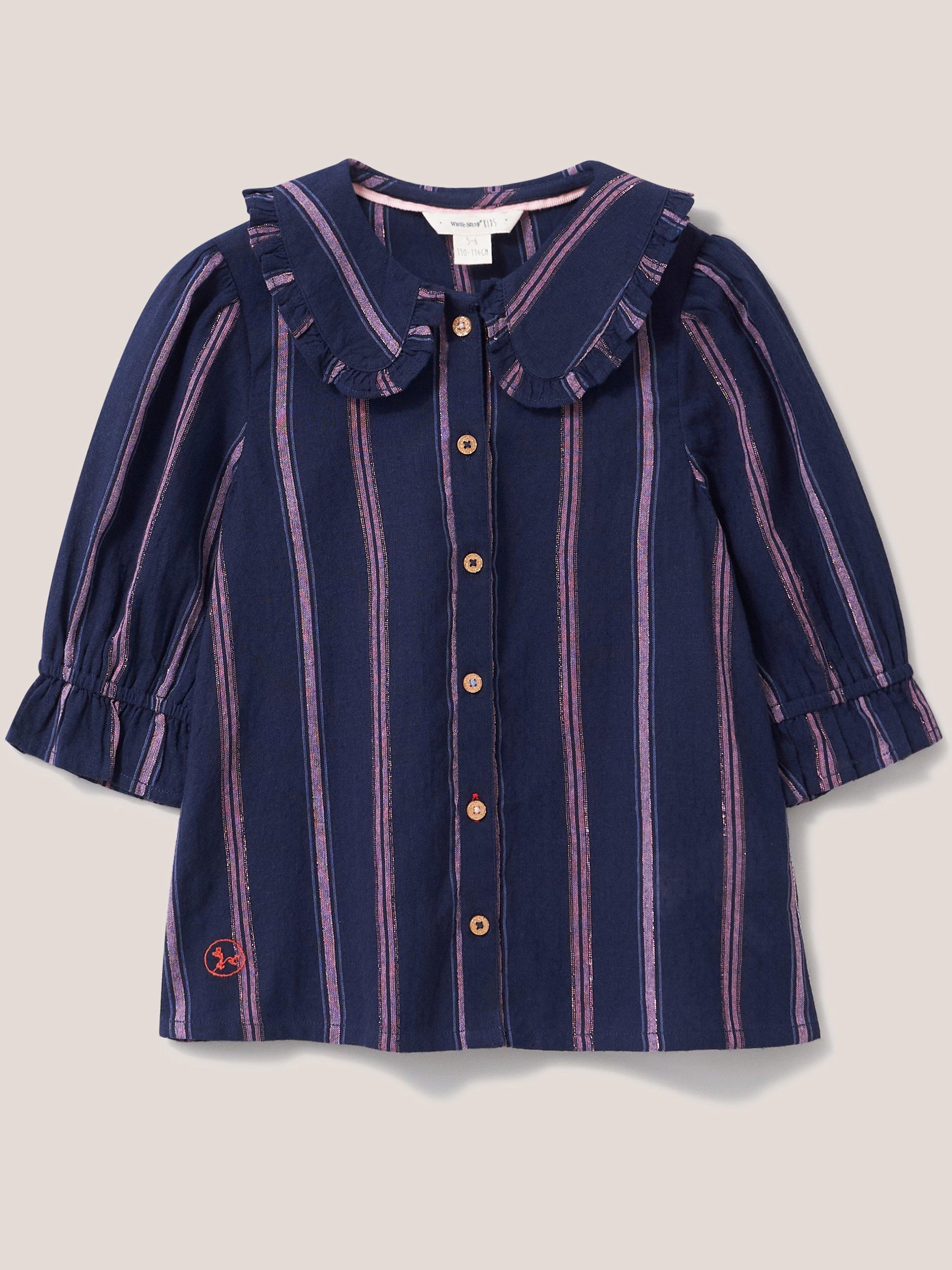 Nelly Top Kids in NAVY MULTI - FLAT FRONT