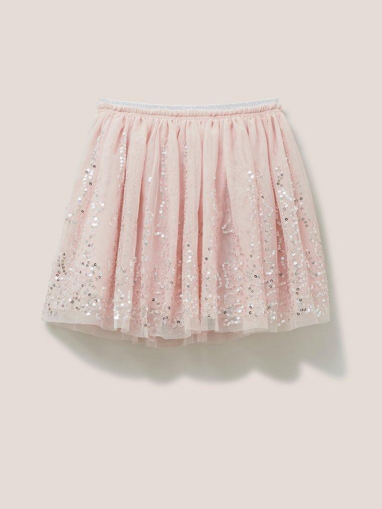 Fiona Tuelle Skirt in MID PINK - FLAT FRONT