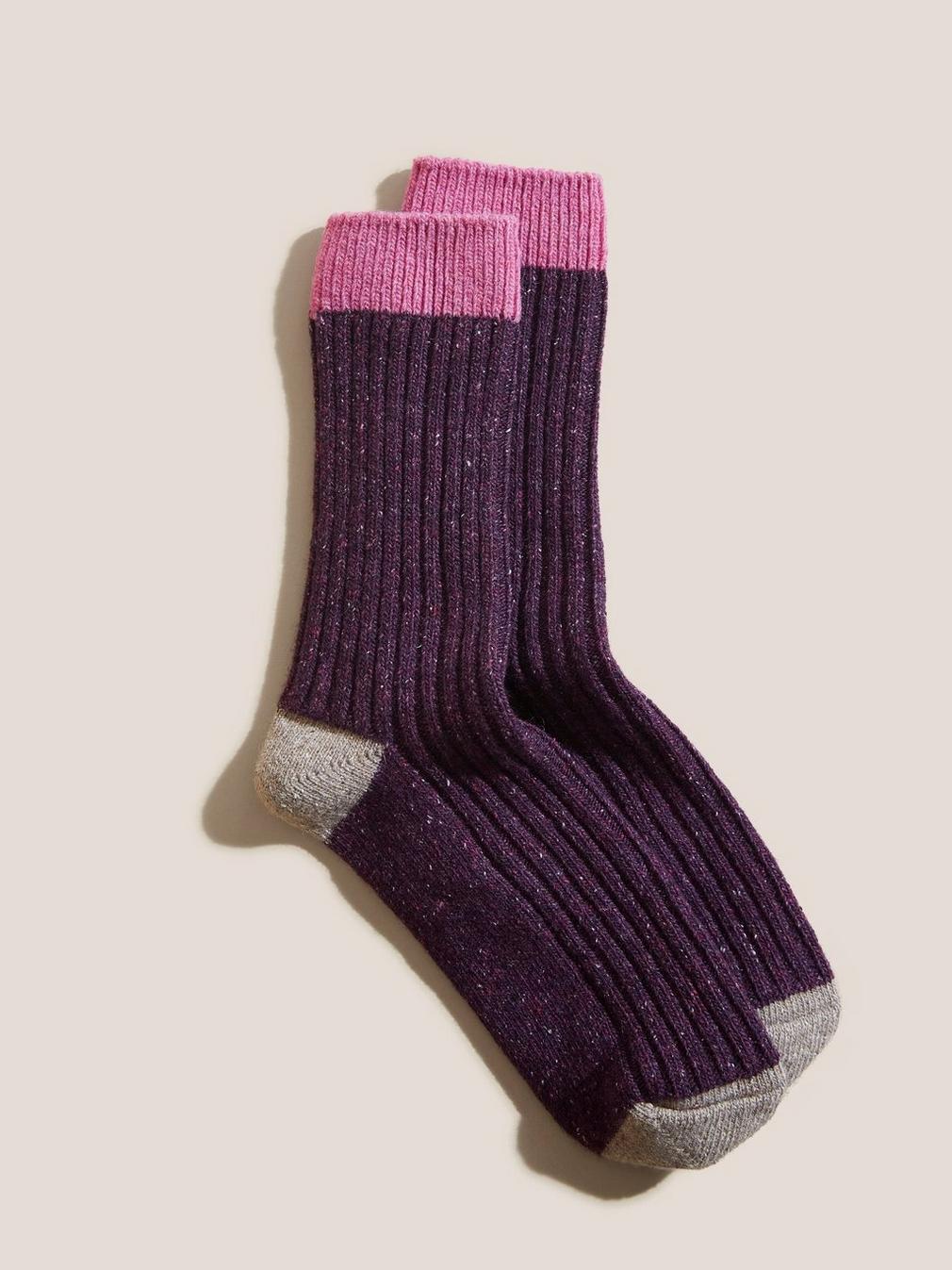 Nep Boot Socks in PINK MLT - FLAT FRONT