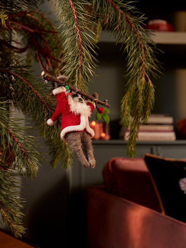 Merry Slothmas Decoration in BROWN MLT - MIXED
