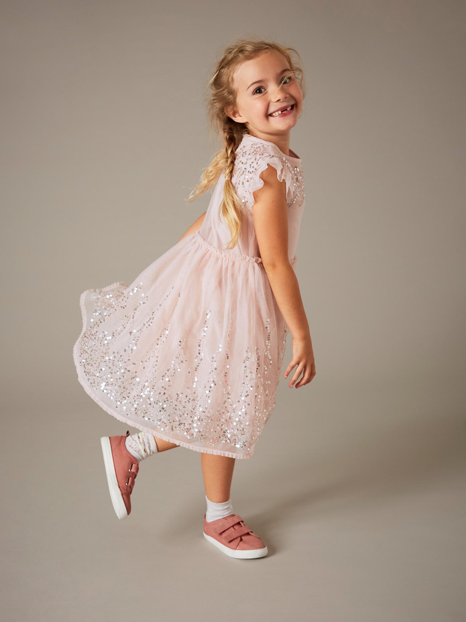 Fiona Tuelle Dress in MID PINK - LIFESTYLE