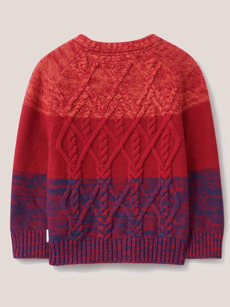 Cable Jumper in DK RED - FLAT BACK