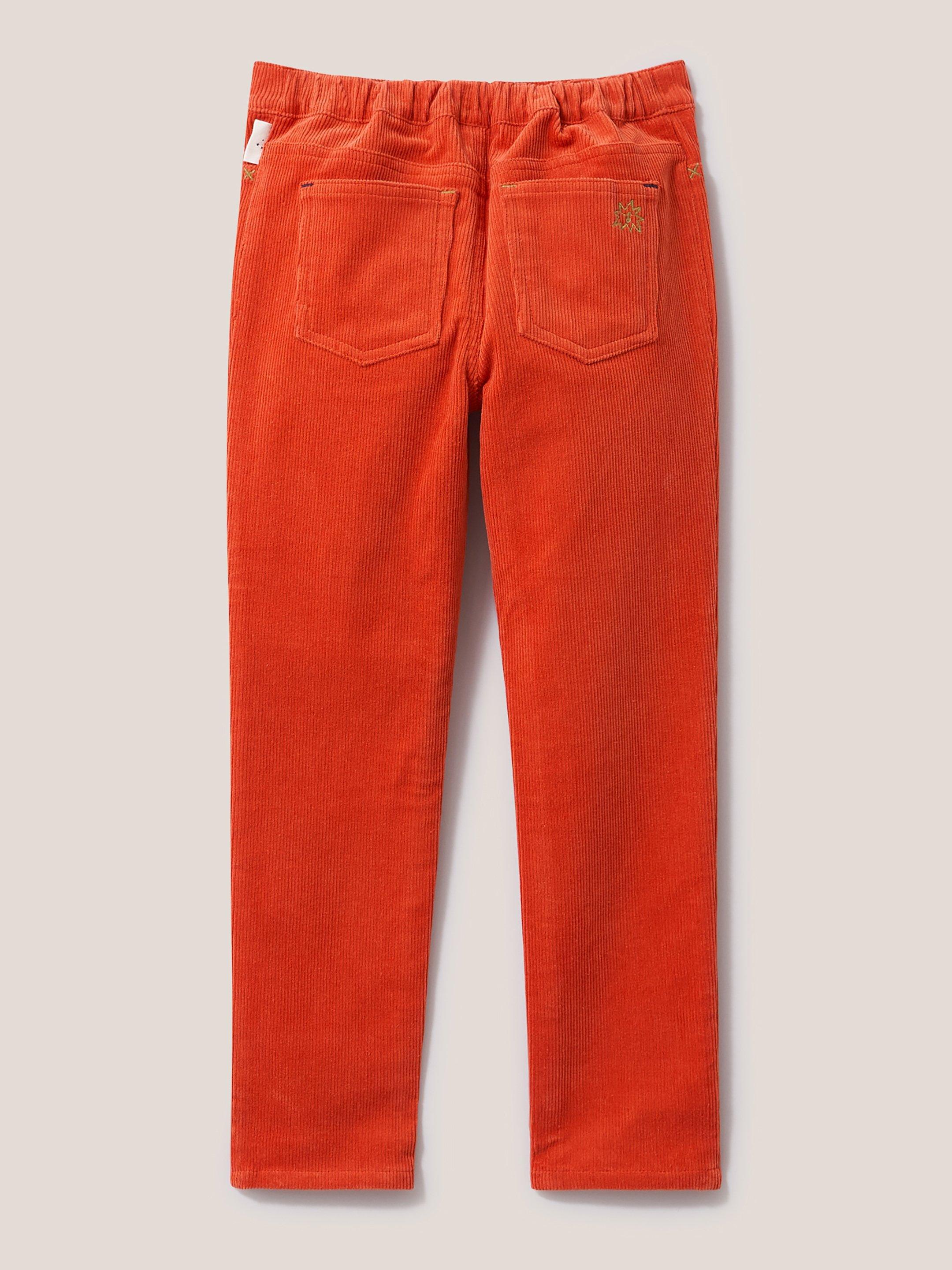 Cord Jegging in MID RED - FLAT BACK