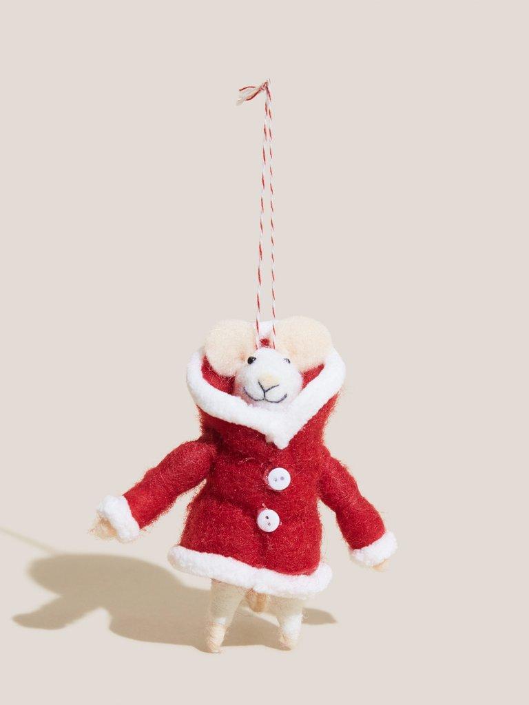 Puffer Mouse Decoration in RED MLT - FLAT FRONT