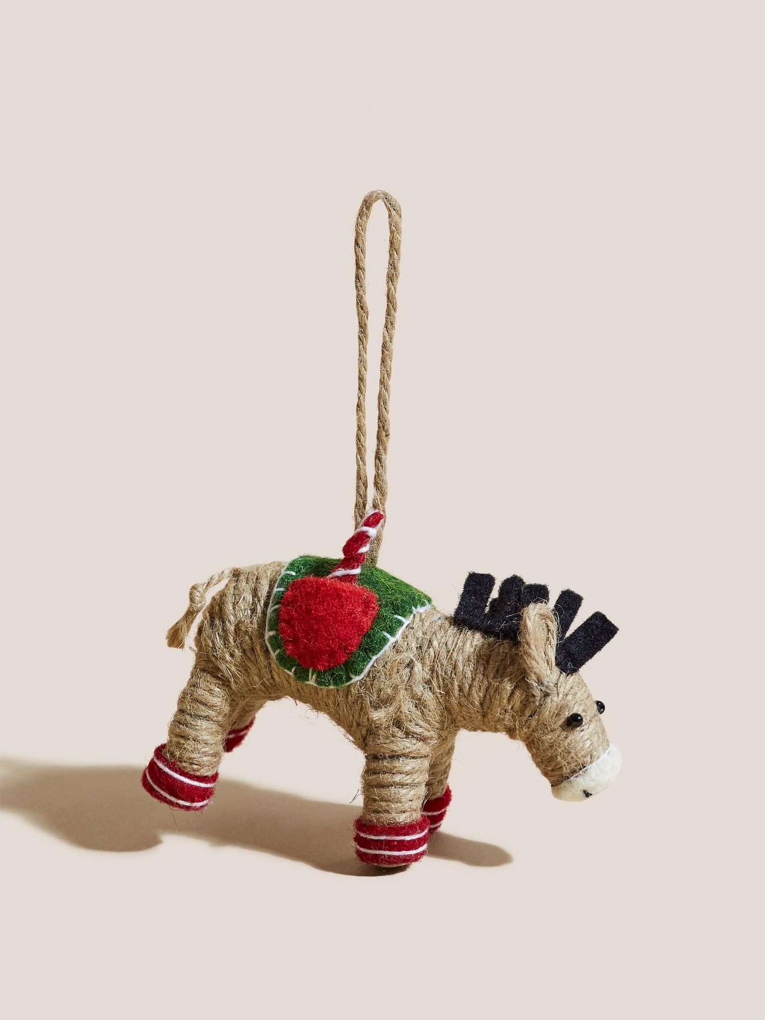 Dominic Donkey Decoration in NAT MLT - FLAT FRONT