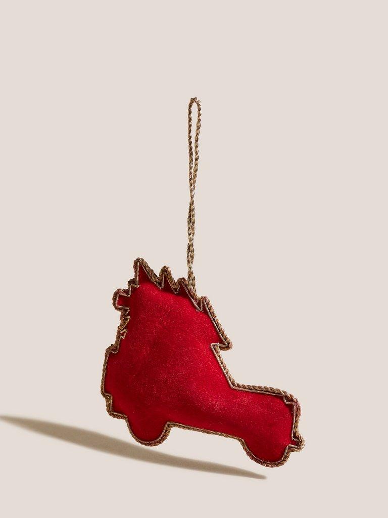 Festive Car Sequin Decoration in RED MLT - FLAT BACK