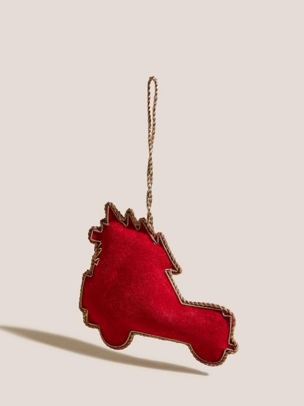Festive Car Sequin Decoration in RED MLT - FLAT BACK