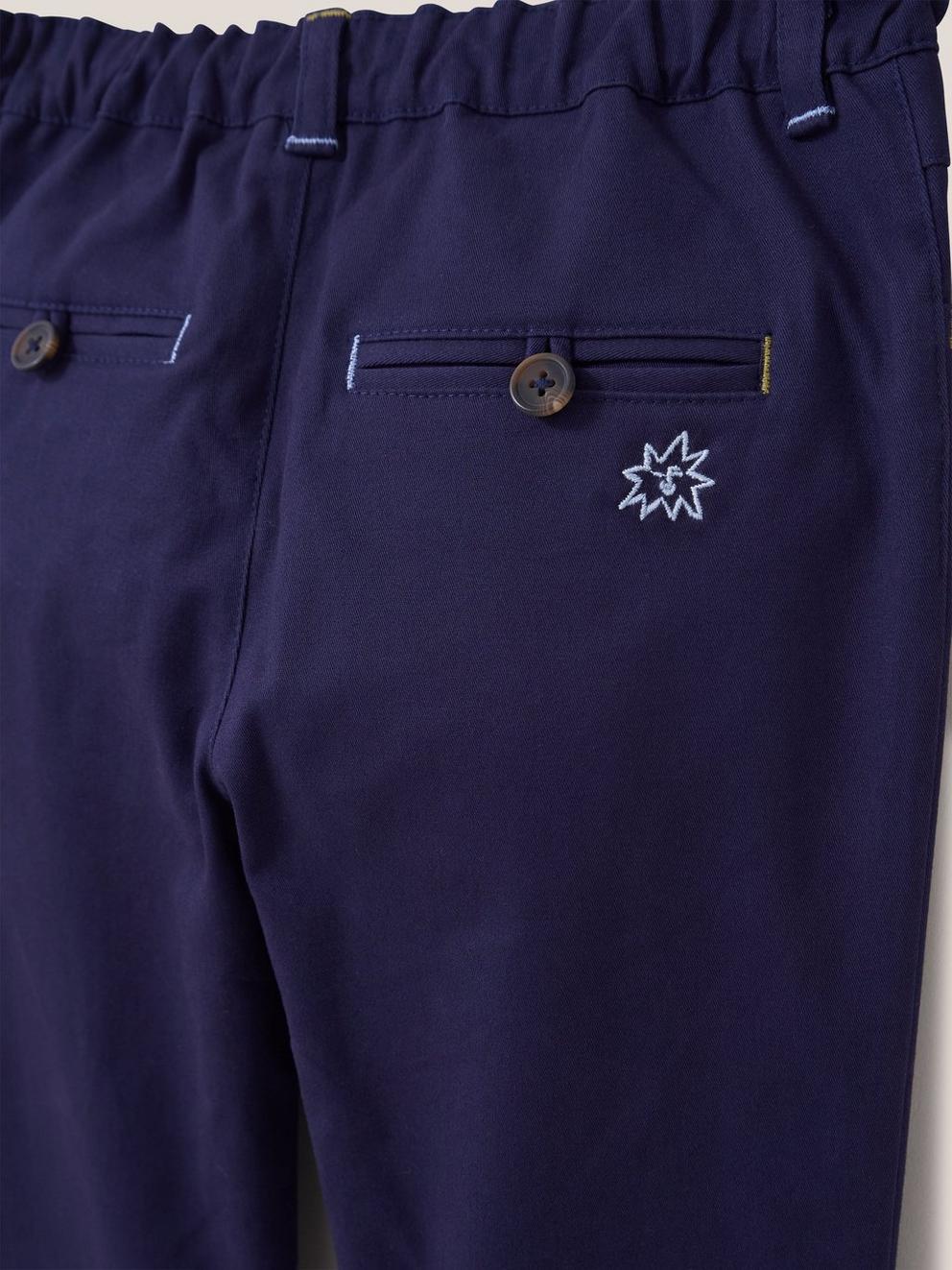 Cole Chino Trouser in DARK NAVY - FLAT DETAIL