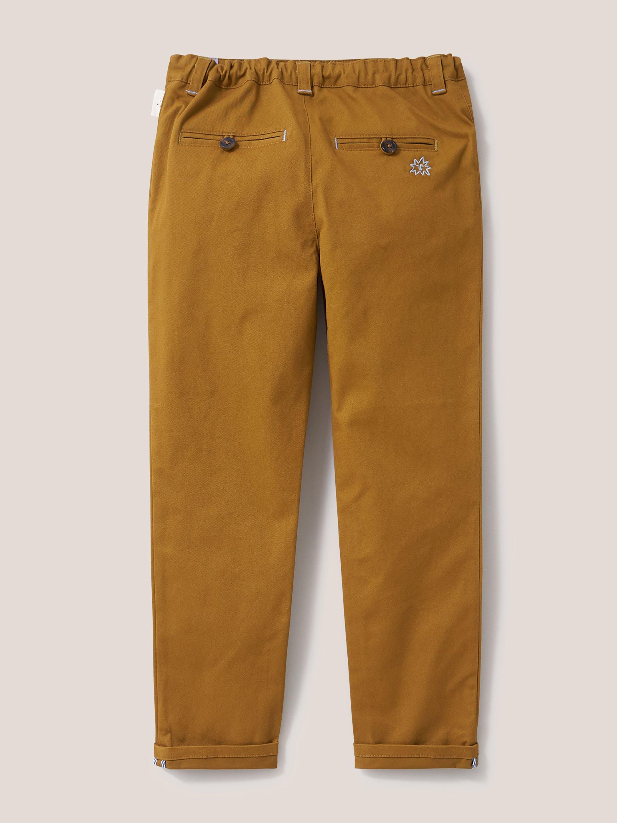 Cole Chino Trouser in DK NAT - FLAT BACK