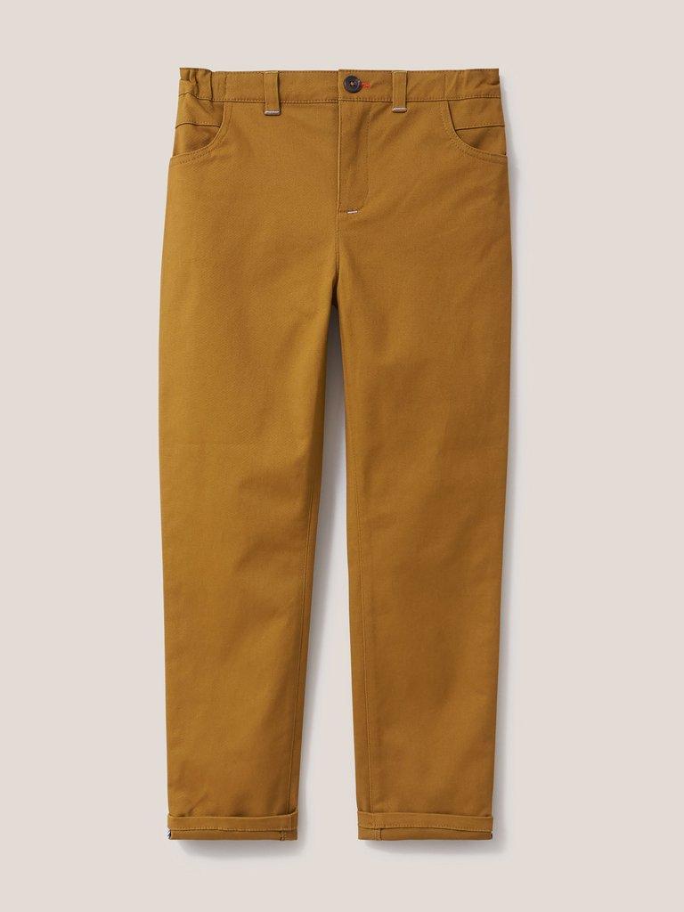 Cole Chino Trouser in DK NAT - FLAT FRONT