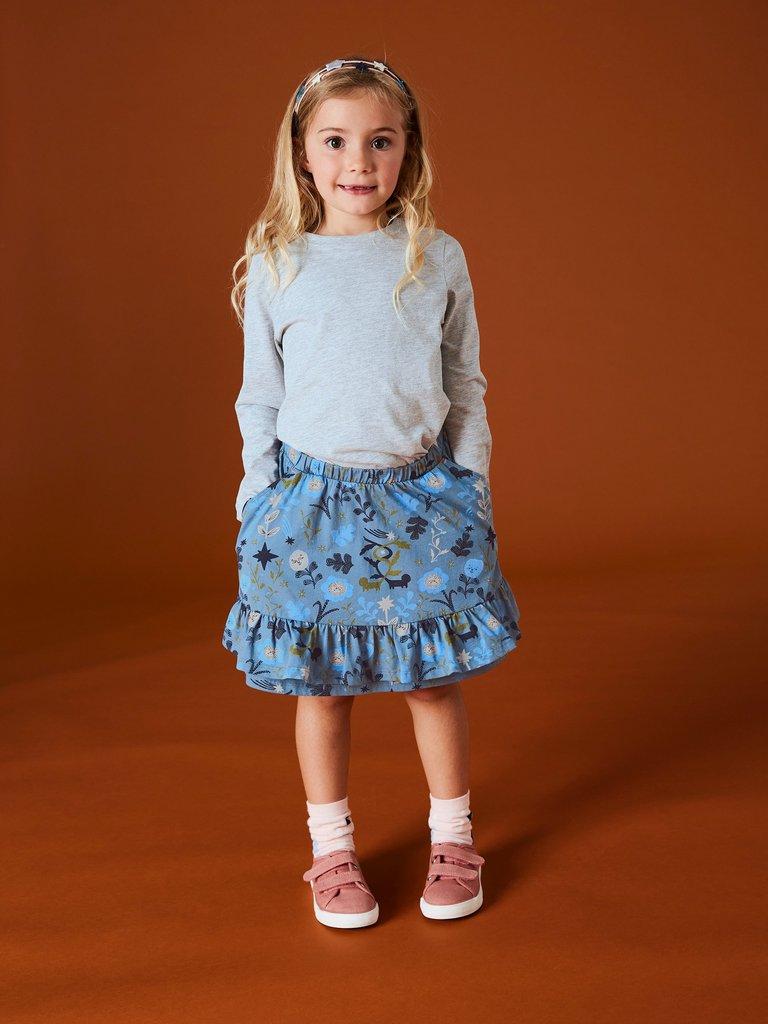 Abbey Long Sleeve T Shirt in GREY MARL - MODEL DETAIL