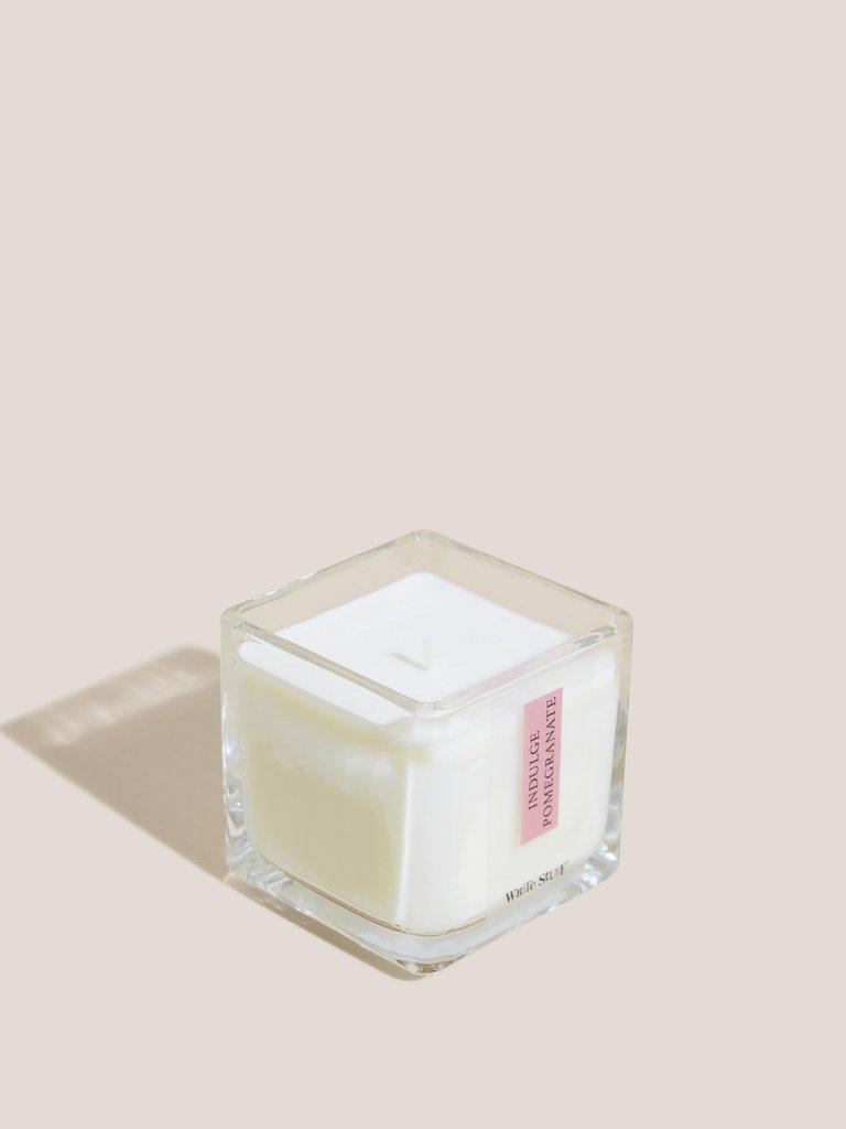 Indulgent Pomegranate Candle in DEEP RED - FLAT DETAIL