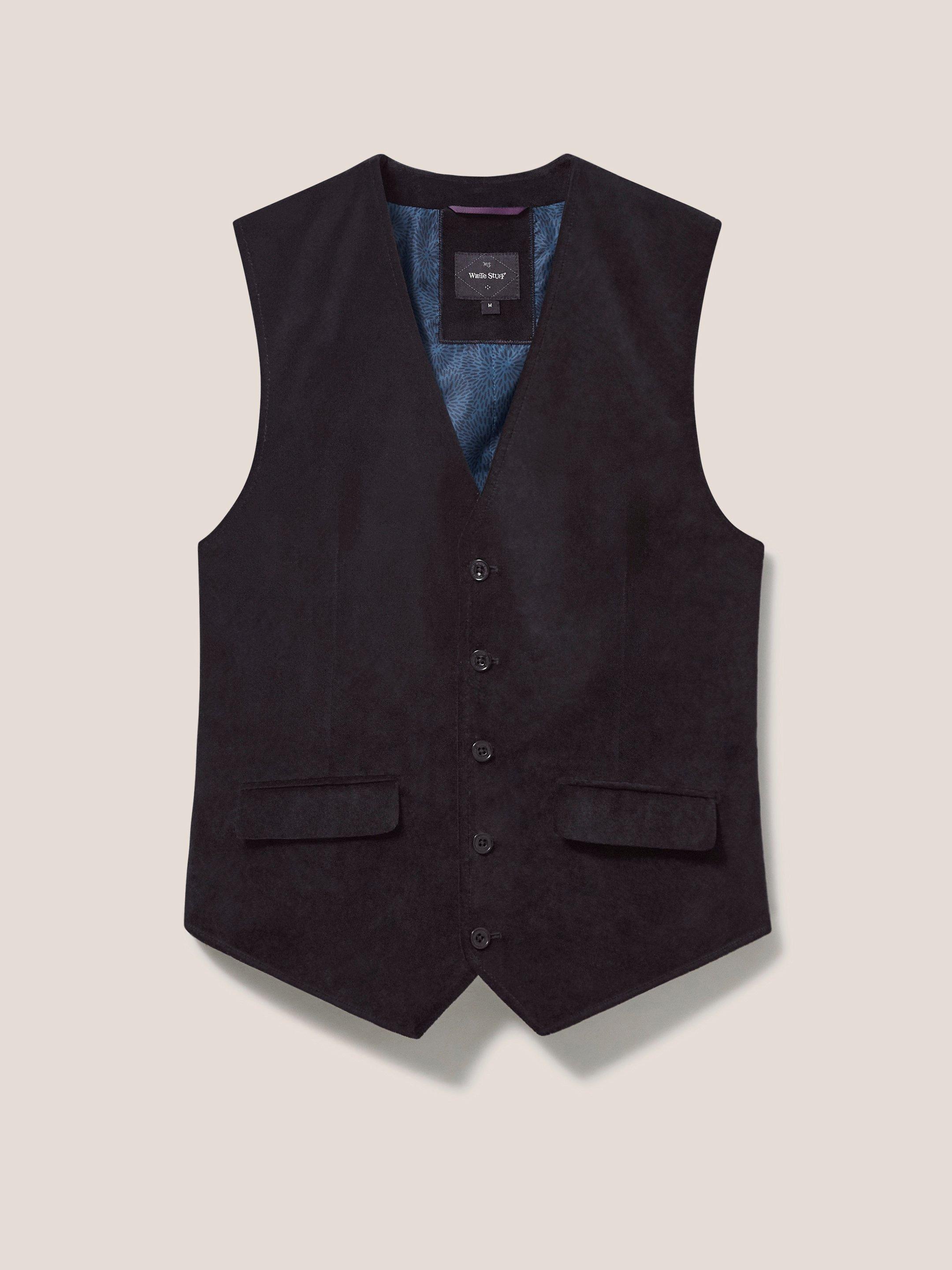 Velvet Waistcoat in PURE BLACK White Stuff