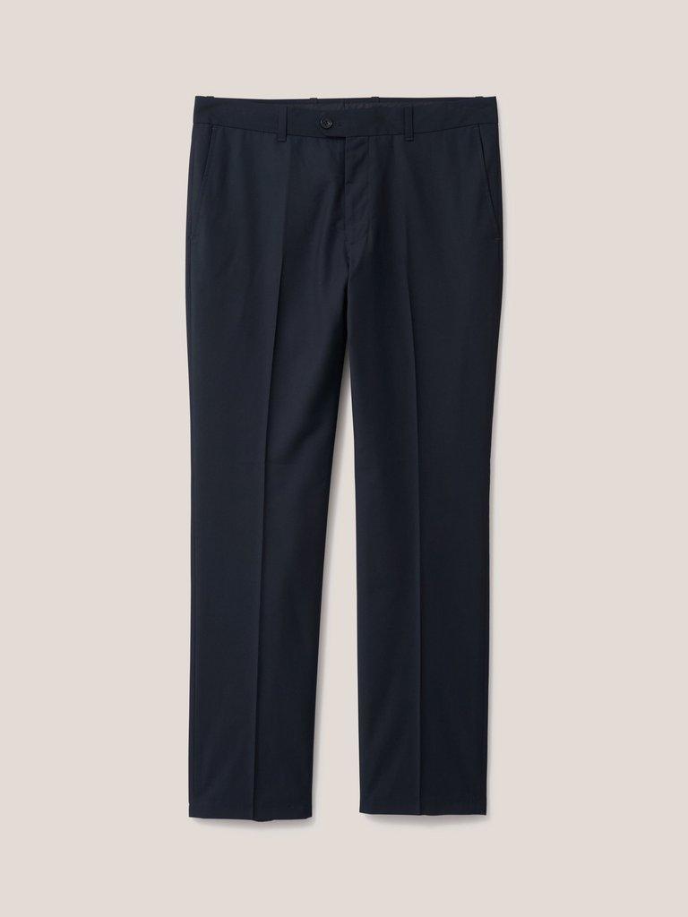 Gerrard Trouser in PURE BLK - FLAT FRONT