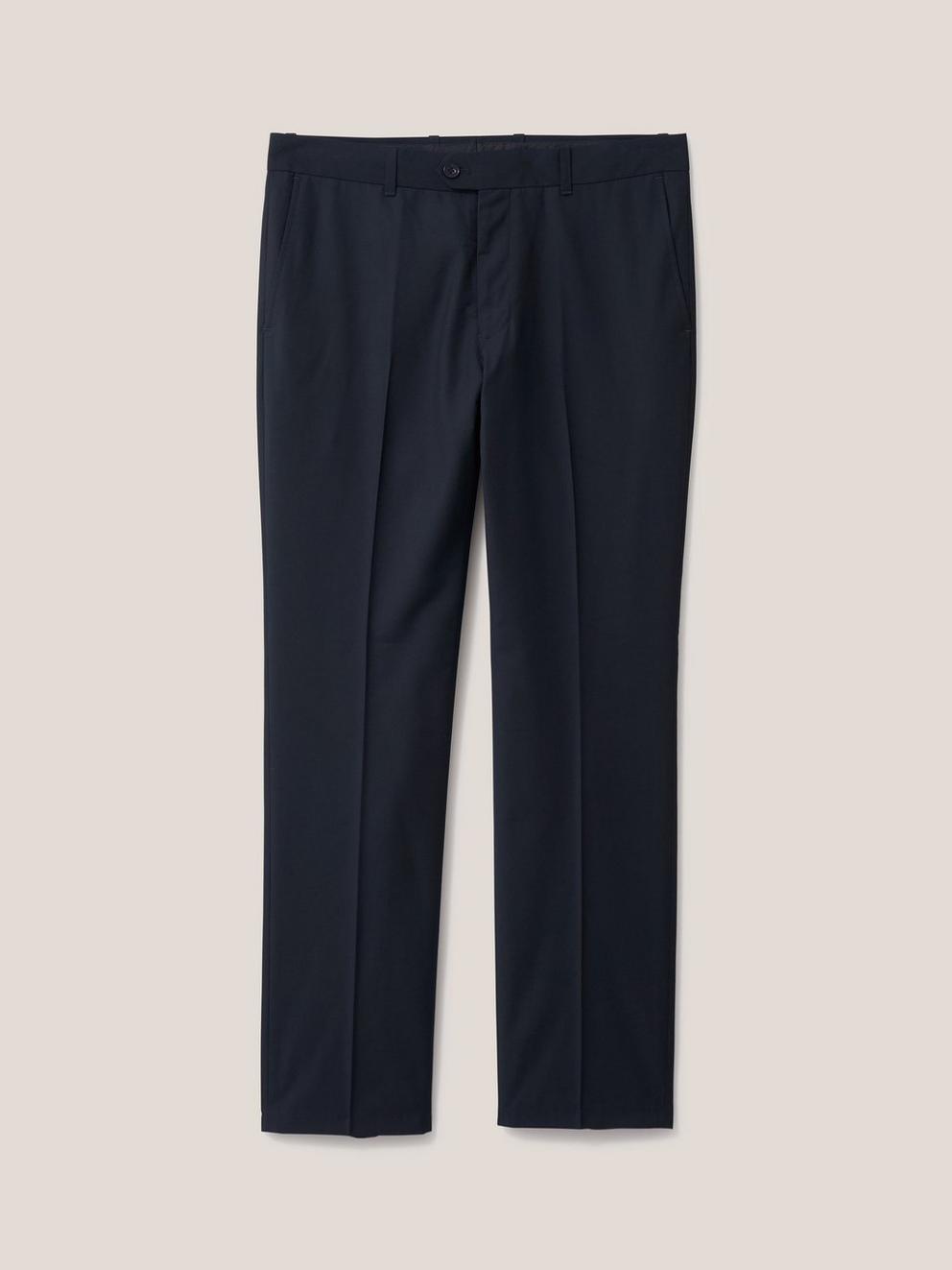 Gerrard Trouser in PURE BLK - FLAT FRONT