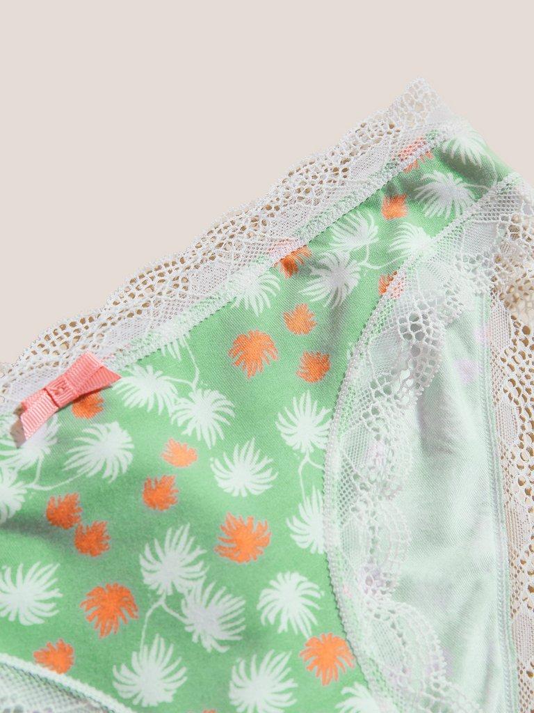 Palm Knicker in GREEN PR - FLAT DETAIL