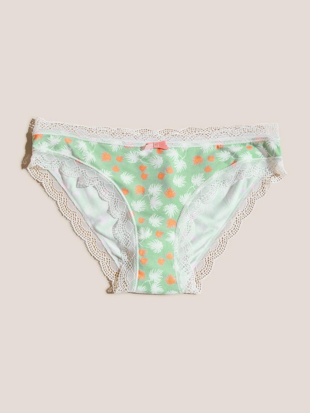 Palm Knicker in GREEN PR - FLAT FRONT