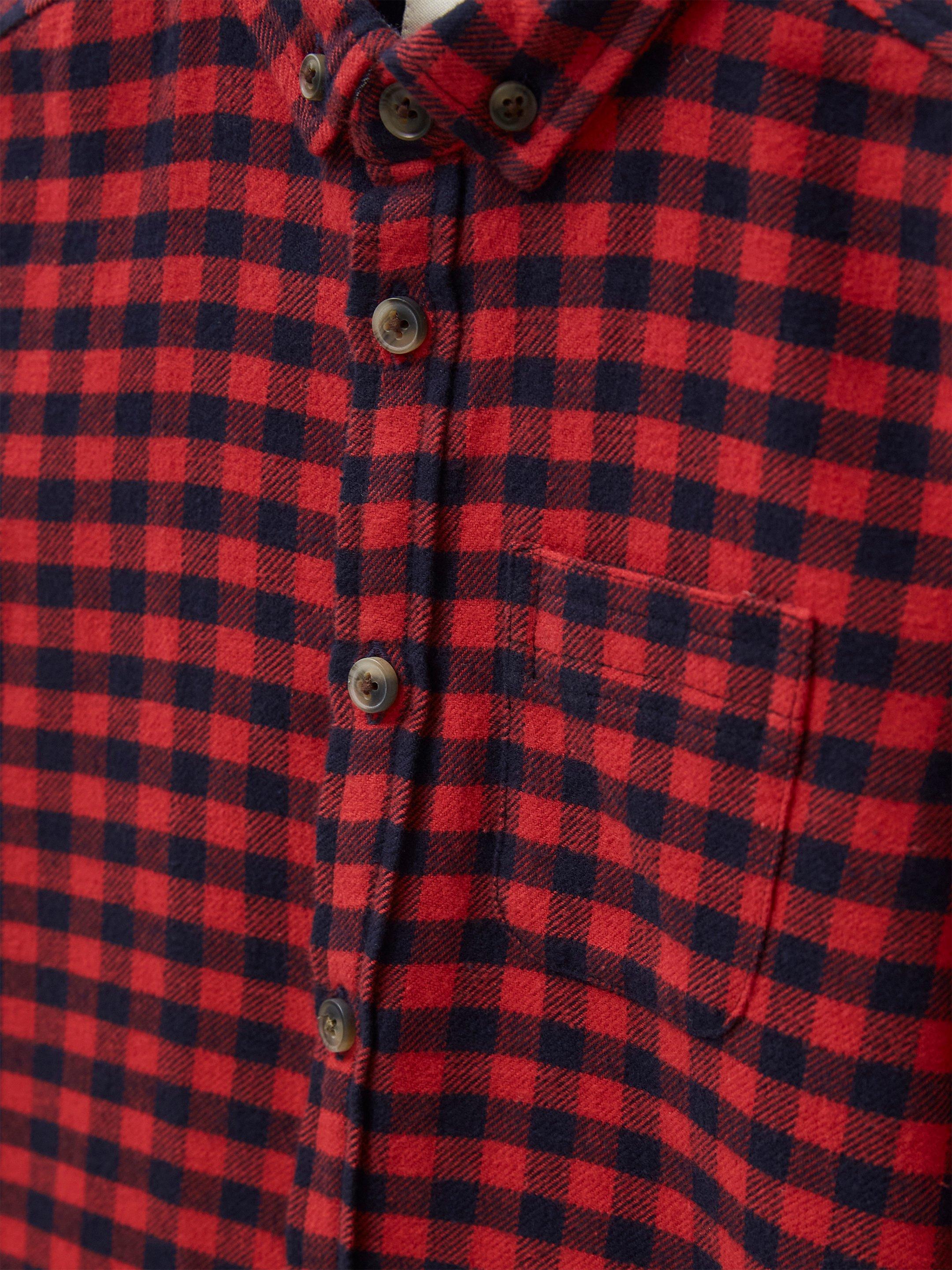 Finley Gingham Shirt in RED MLT - FLAT DETAIL