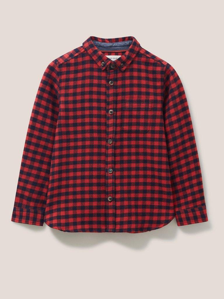 Finley Gingham Shirt in RED MLT - FLAT FRONT