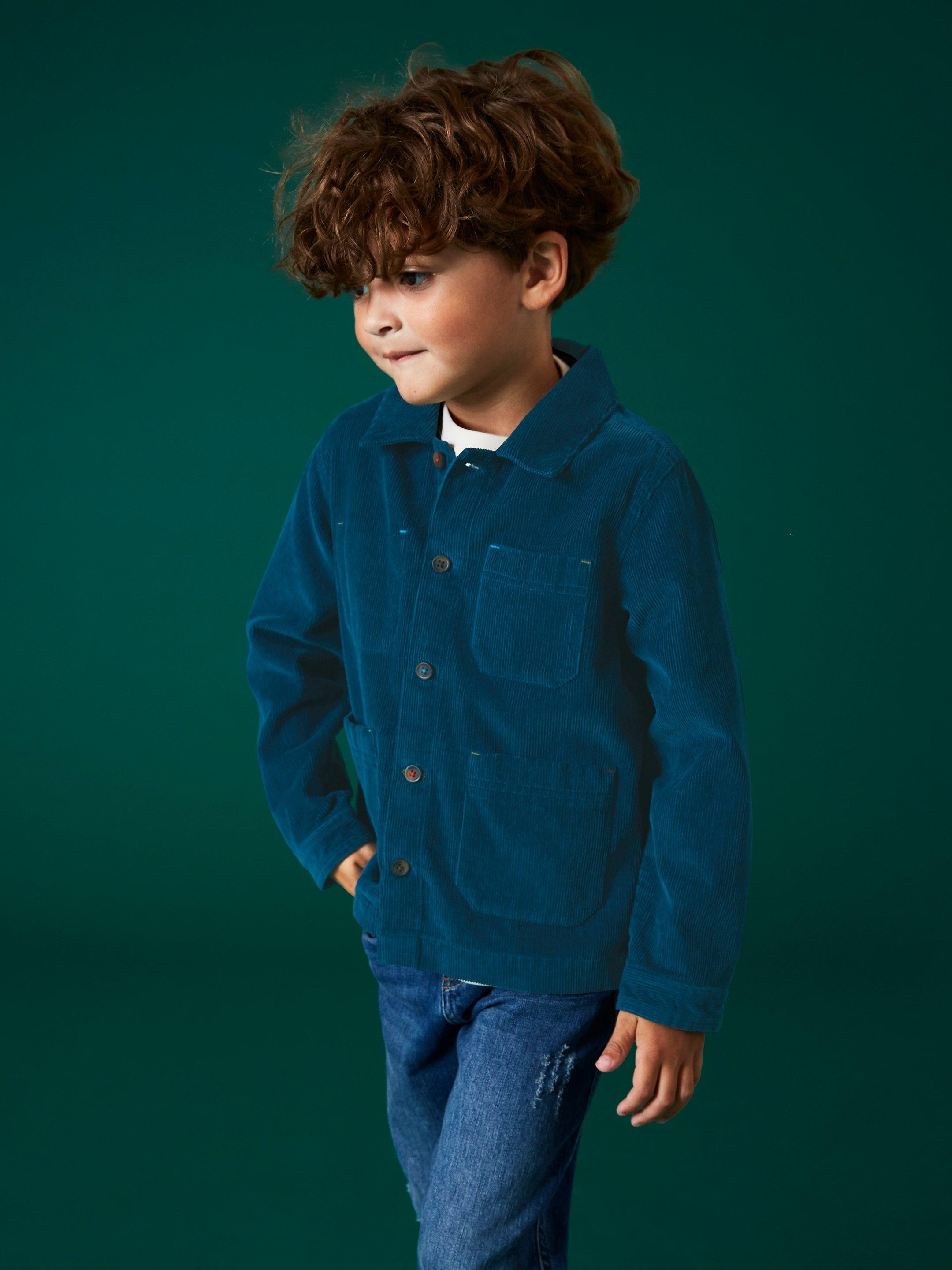Cole Cord Overshirt in DARK TEAL - LIFESTYLE
