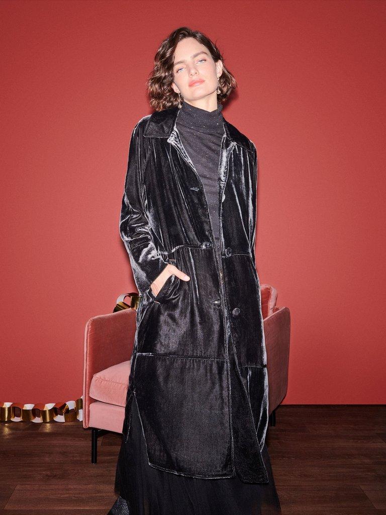 Silk hot sale duster coat