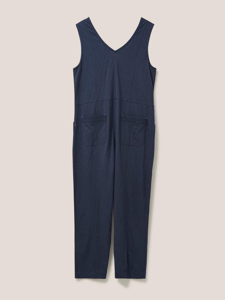 Isla Jersey Jumpsuit in FR NAVY - FLAT BACK