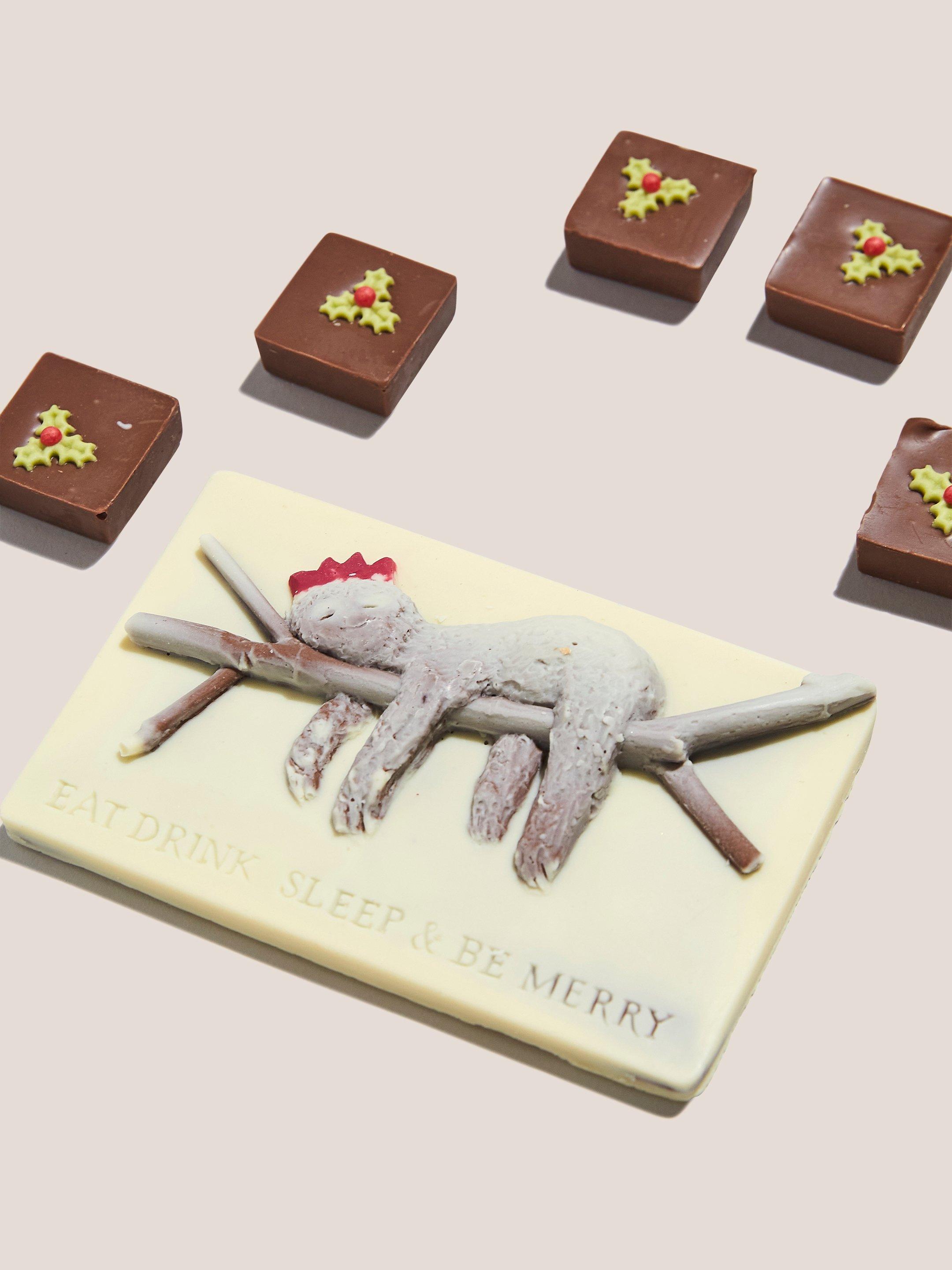 Merry Slothmas Chocolates in BROWN MLT - FLAT DETAIL