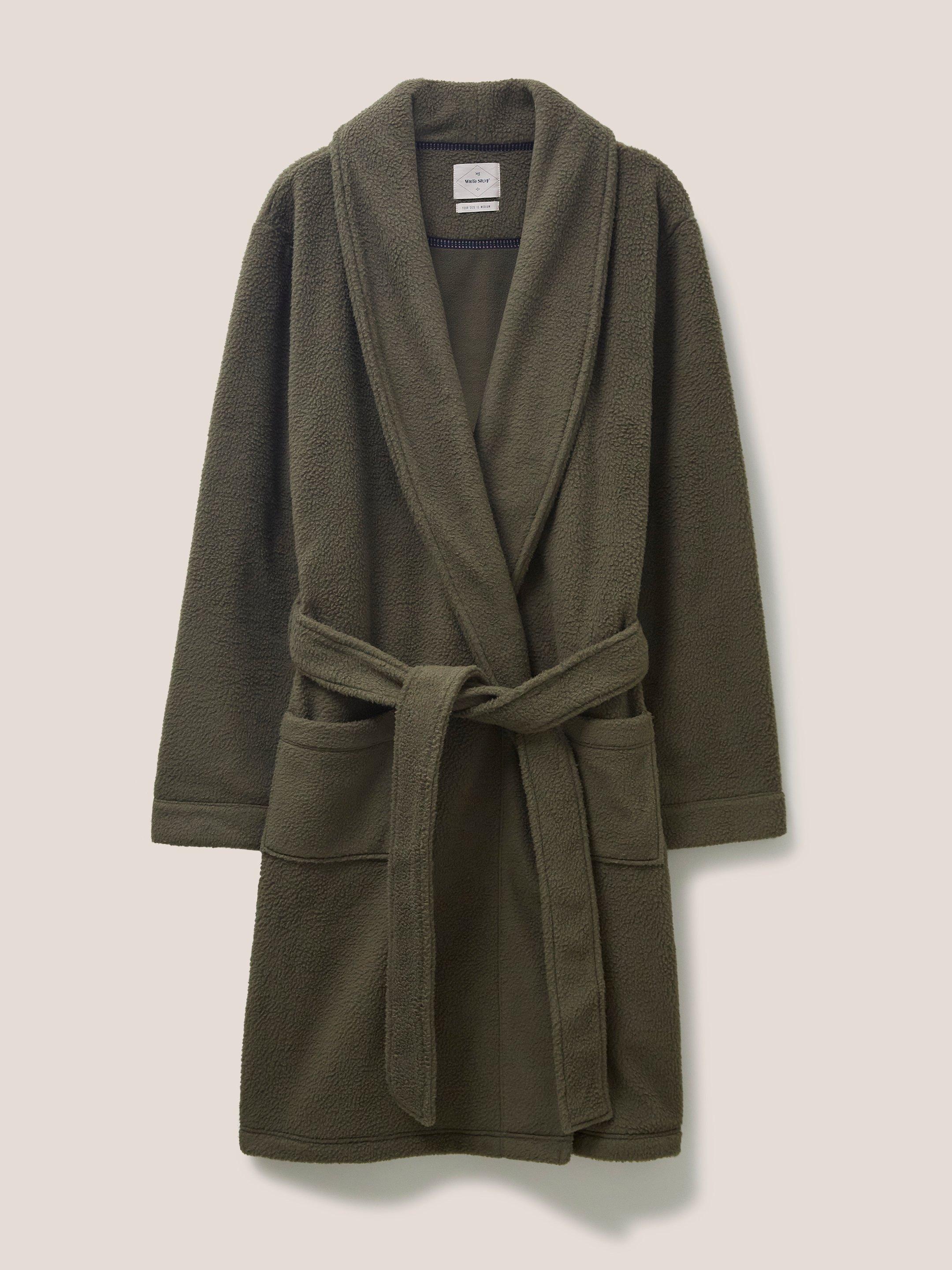 Kingham Robe in DK GREEN - FLAT FRONT