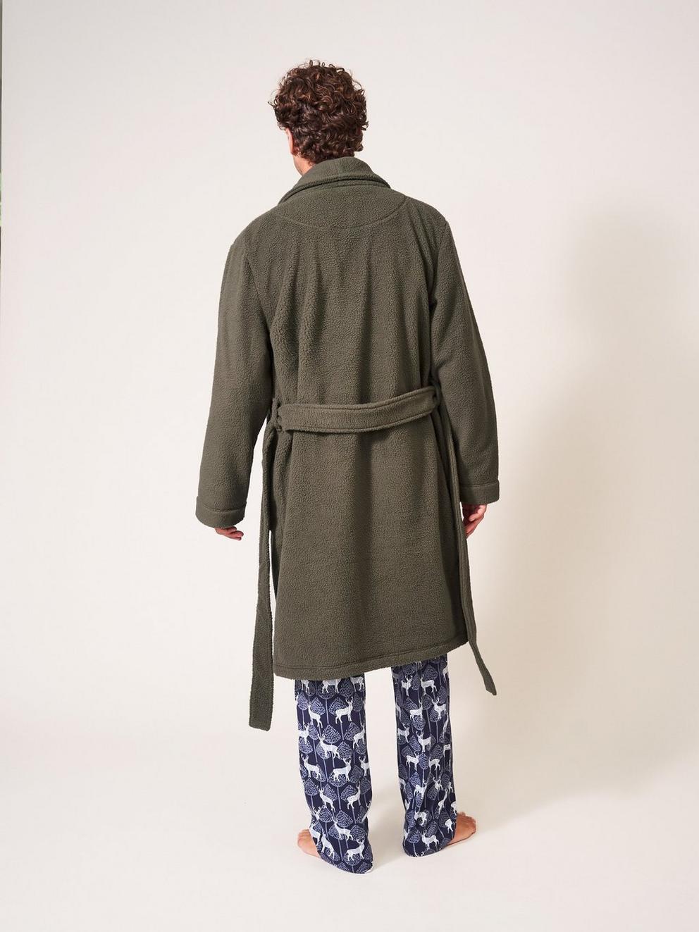 Kingham Robe in DK GREEN - MODEL DETAIL